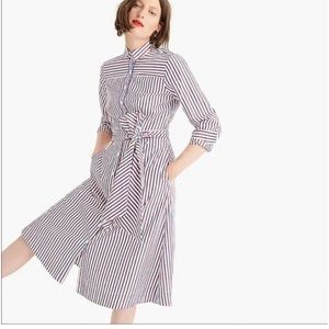 Jcrew blue red and white cotton Shirt dress